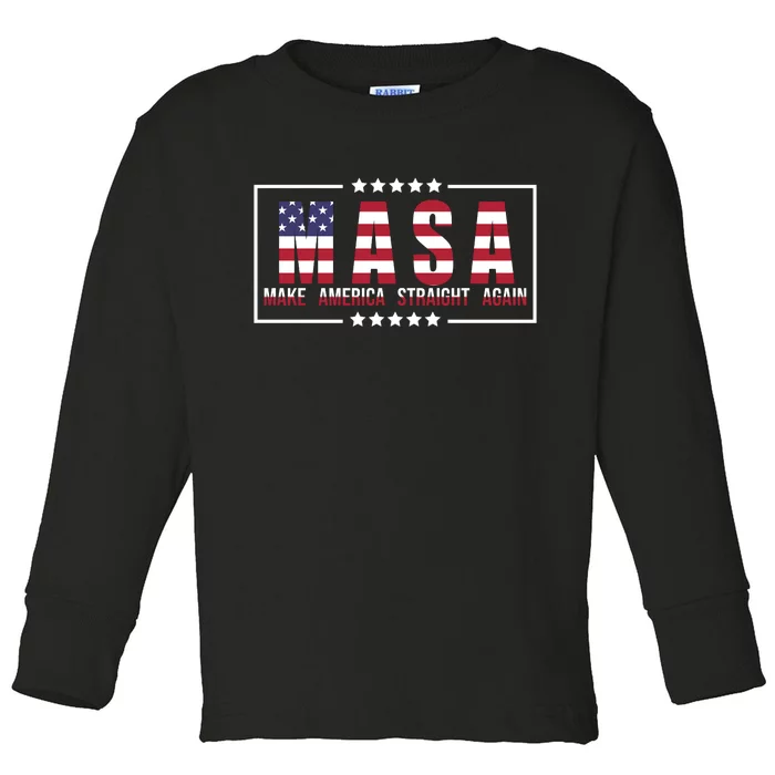 MASA Make America Straight Again Toddler Long Sleeve Shirt