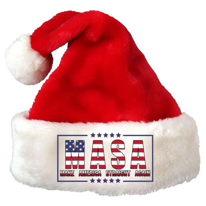 MASA Make America Straight Again Premium Christmas Santa Hat