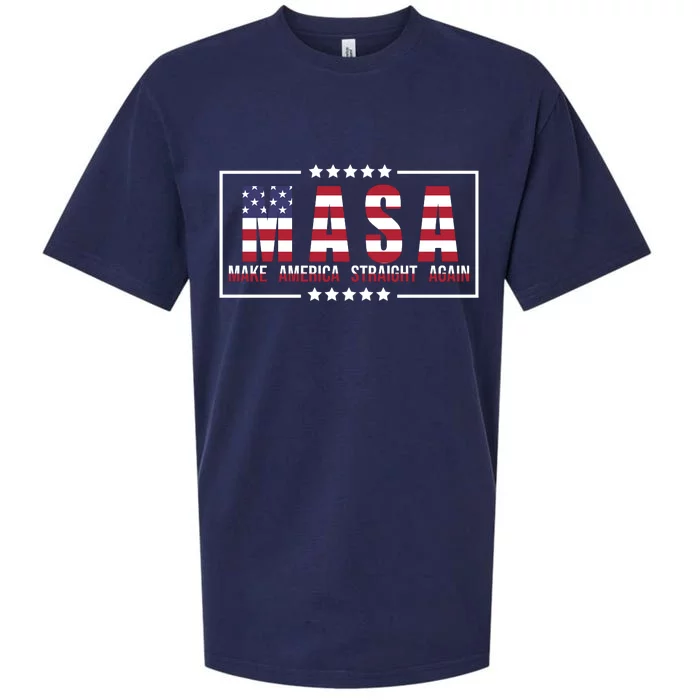 MASA Make America Straight Again Sueded Cloud Jersey T-Shirt