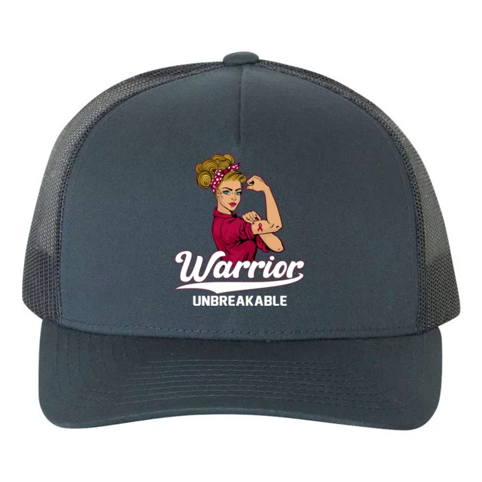 Multiple Myeloma Awareness Warrior Unbreakable Girls Gift Yupoong Adult 5-Panel Trucker Hat