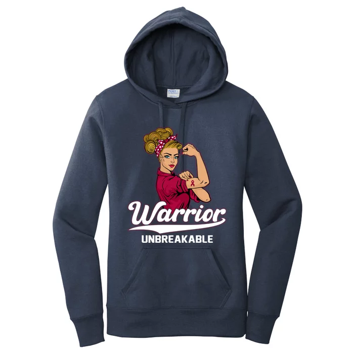 Multiple Myeloma Awareness Warrior Unbreakable Girls Gift Women's Pullover Hoodie