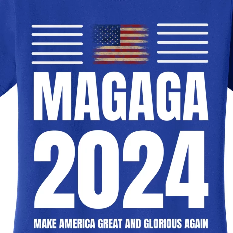 Magaga Make Ame Rica Great And Glorious Again 2024 Texas Great Gift Women's T-Shirt