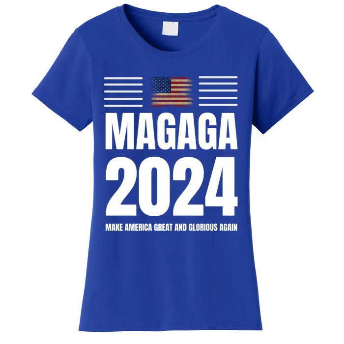 Magaga Make Ame Rica Great And Glorious Again 2024 Texas Great Gift Women's T-Shirt