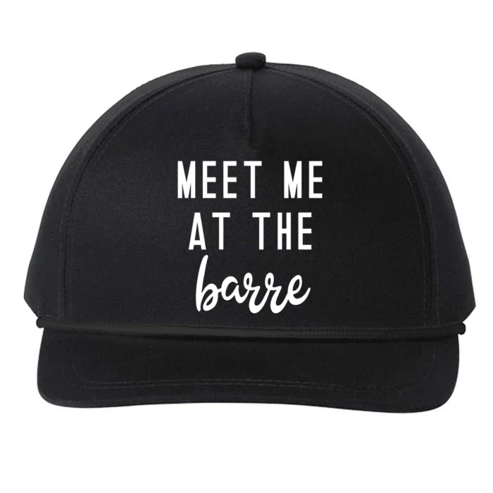 Meet Me At The Barre Gift Cute Funny Fitness Gym Class Great Gift Snapback Five-Panel Rope Hat