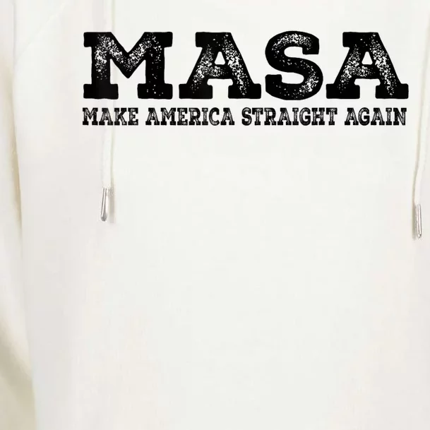 MASA Make America Straight Again Womens Funnel Neck Pullover Hood