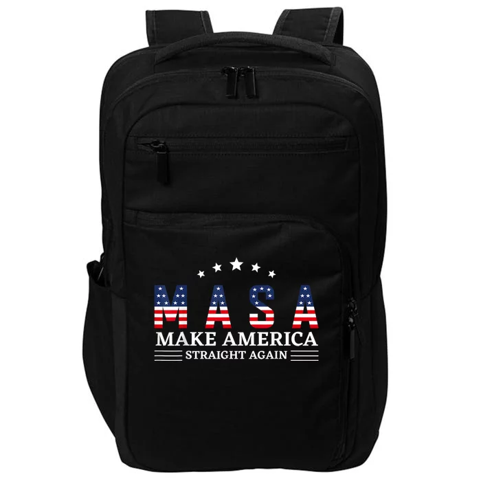 MASA Make America Straight Again Funny Tee Impact Tech Backpack