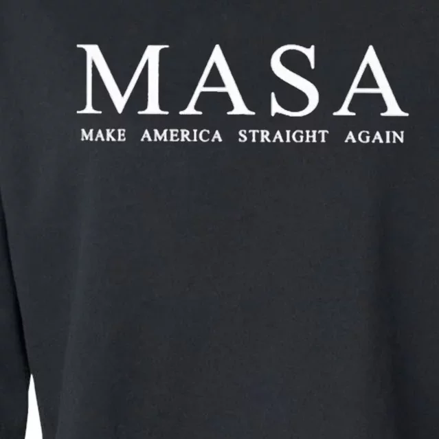 Masa Make America Straight Again Cropped Pullover Crew