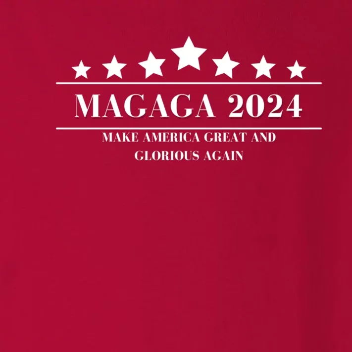 MAGAGA Make America Great And Glorious Again Trump 2024 Election Toddler Long Sleeve Shirt