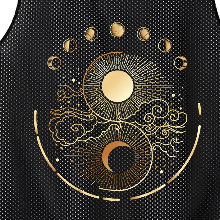 Mystic Moon And Sun Mesh Reversible Basketball Jersey Tank