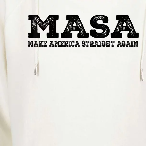 MASA Make America Straight Again Womens Funnel Neck Pullover Hood