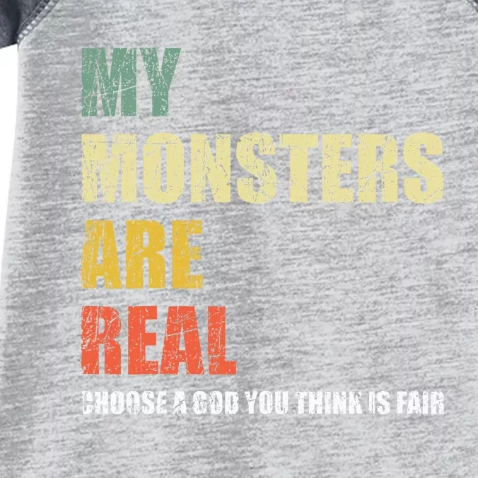 My Monsters Are Real Infant Baby Jersey Bodysuit