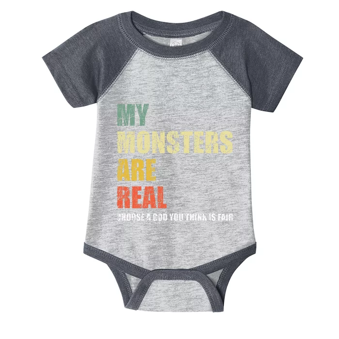 My Monsters Are Real Infant Baby Jersey Bodysuit