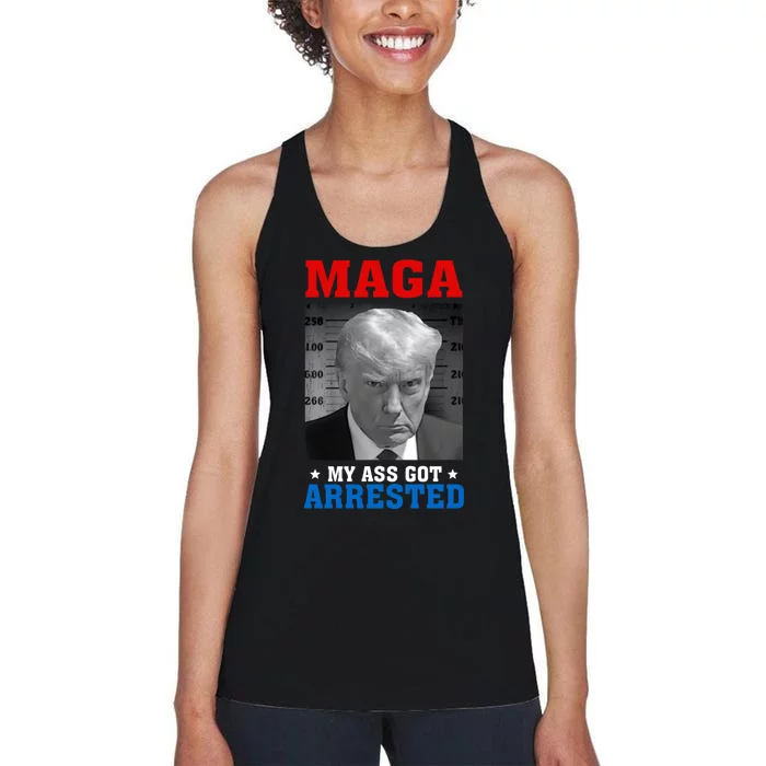 Maga My Ass Got Arrested 2024 Funny AntiTrump Women's Racerback Tank