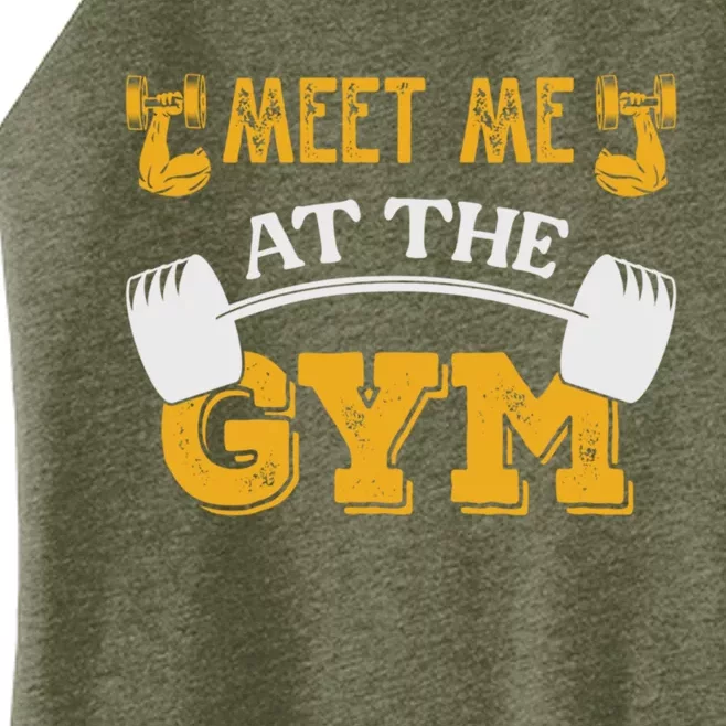 Meet Me At The Gym Meaningful Gift Women’s Perfect Tri Rocker Tank