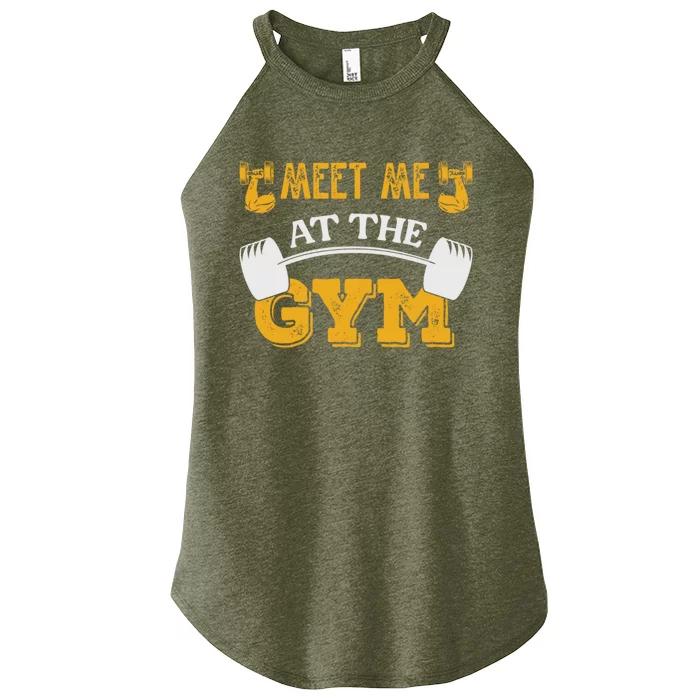 Meet Me At The Gym Meaningful Gift Women’s Perfect Tri Rocker Tank