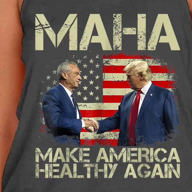 Maha Make America Healthy Again Trump Vance Kennedy 2024 Women's Knotted Racerback Tank