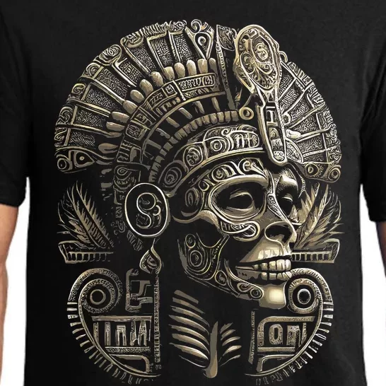 Mexican Mictlantecuhtli Aztec God Of Death Skull Pajama Set