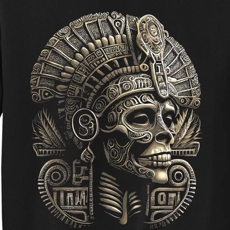 Mexican Mictlantecuhtli Aztec God Of Death Skull Tall Sweatshirt