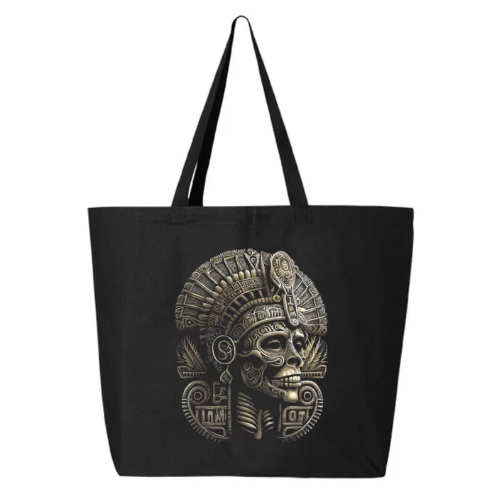 Mexican Mictlantecuhtli Aztec God Of Death Skull 25L Jumbo Tote