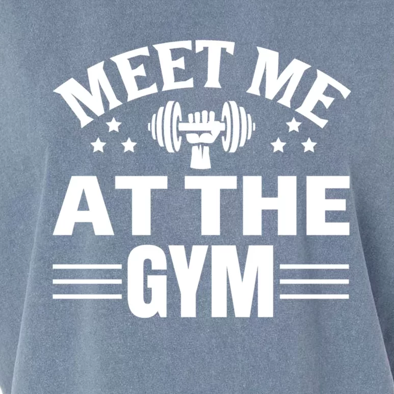 Meet Me At The Gymgift Awesome Fitness Gym Wear Workout Lifting Gift Garment-Dyed Women's Muscle Tee