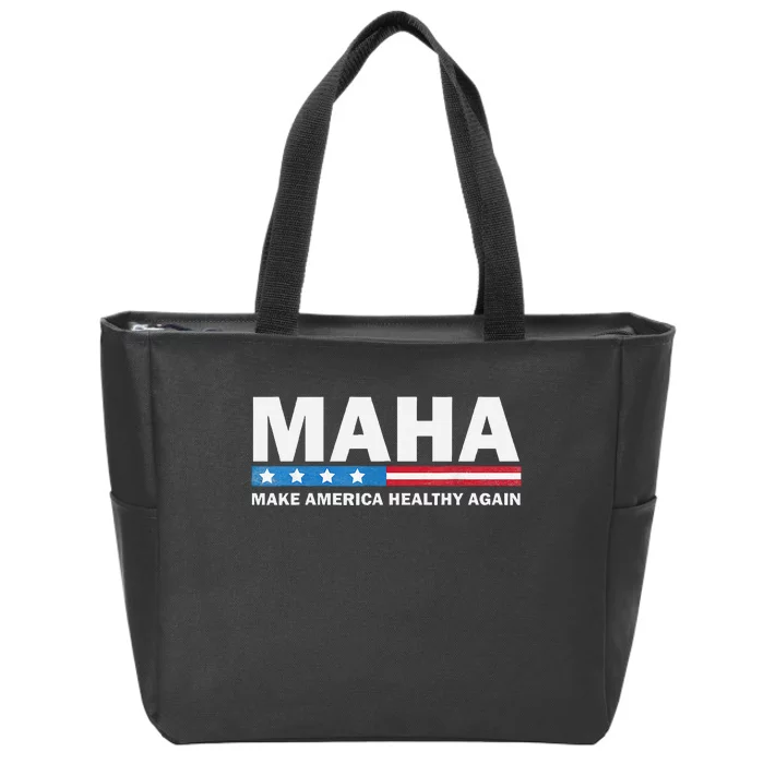 Maha Make America Healthy Again 2024 Us Election Gift Zip Tote Bag