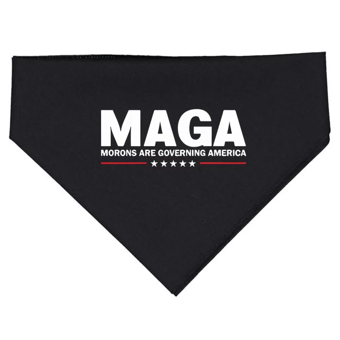 Maga Morons Are Governing America USA-Made Doggie Bandana