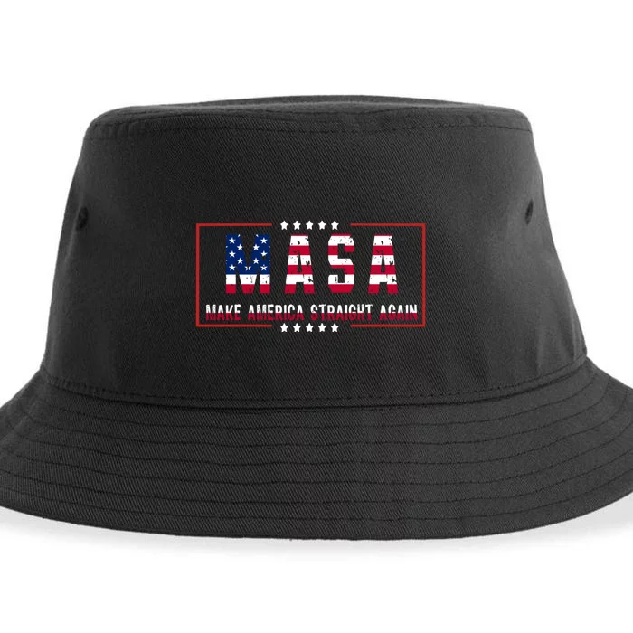 MASA Make America Straight Again Sustainable Bucket Hat