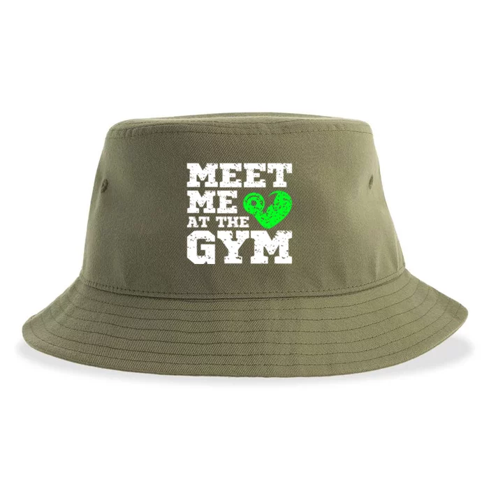 Meet Me At The Gym Funny Gym Quote Fitness Lovers Workout Gift Sustainable Bucket Hat