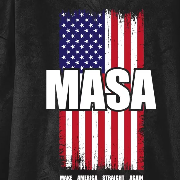 MASA Make America Straight Again Hooded Wearable Blanket