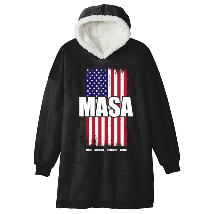 MASA Make America Straight Again Hooded Wearable Blanket