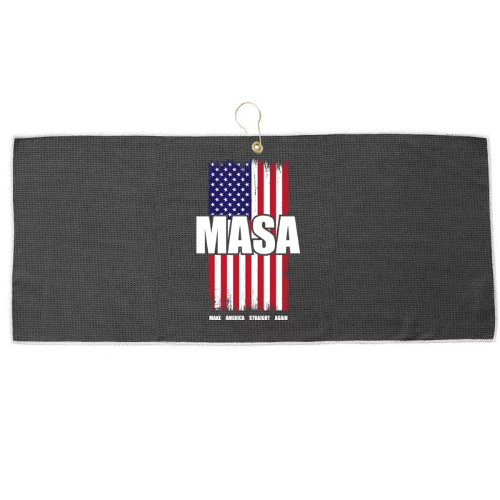 MASA Make America Straight Again Large Microfiber Waffle Golf Towel