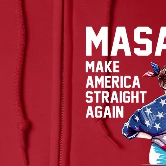 MASA Make America Straight Again Full Zip Hoodie