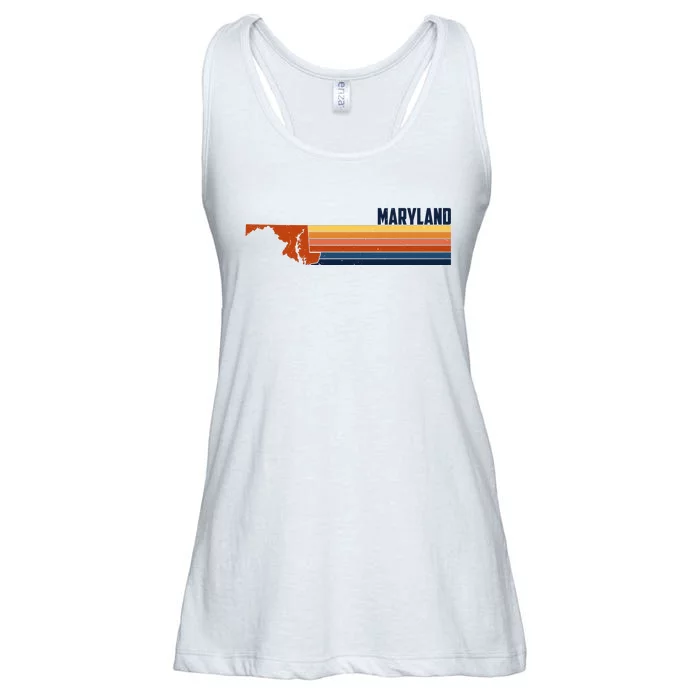 Retro Vintage Maryland Ladies Essential Flowy Tank