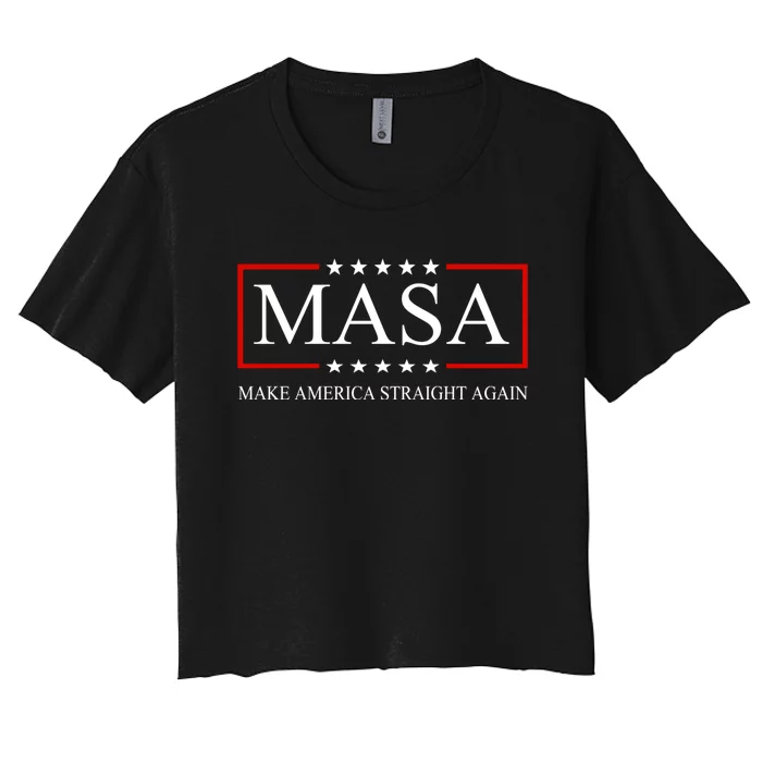 MASA Make America Straight Again Women's Crop Top Tee