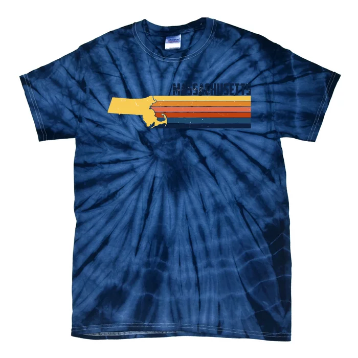 Retro Vintage Massachusetts Tie-Dye T-Shirt