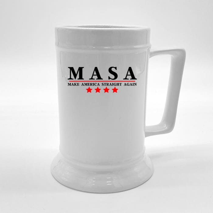 MASA Make America Straight Again Front & Back Beer Stein