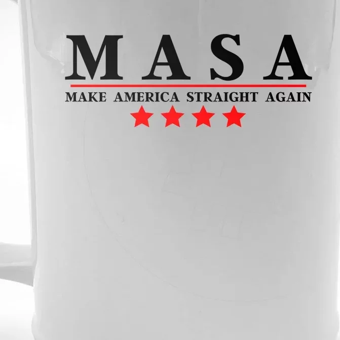 MASA Make America Straight Again Front & Back Beer Stein