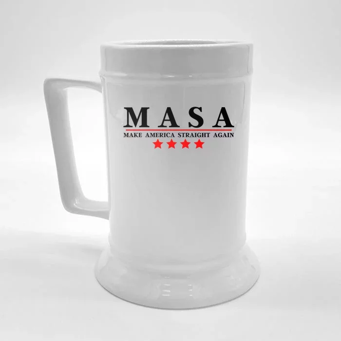 MASA Make America Straight Again Front & Back Beer Stein