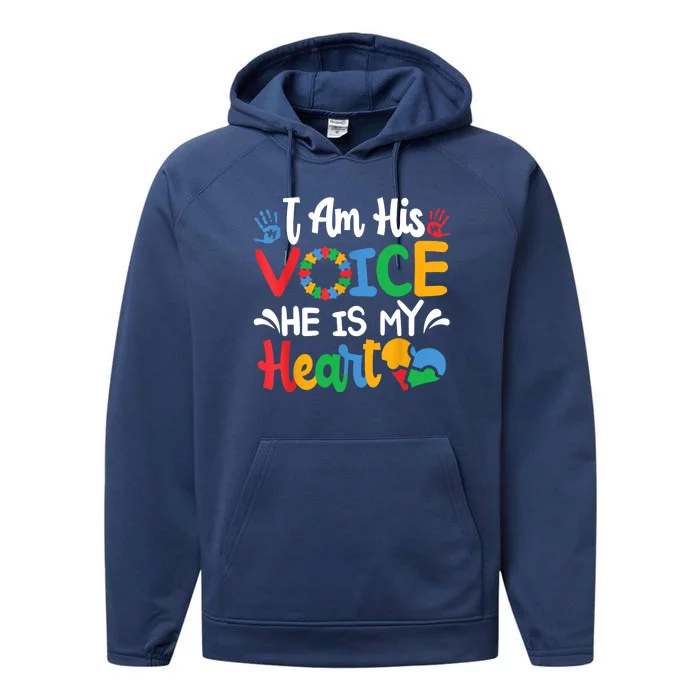 Mom Mama Autistic Autism Awareness Month Performance Fleece Hoodie