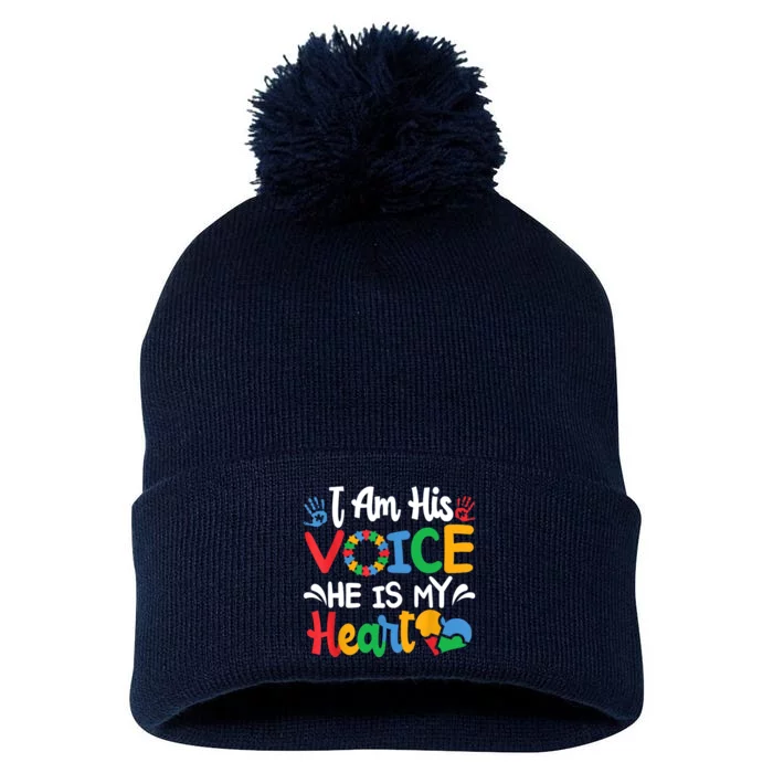 Mom Mama Autistic Autism Awareness Month Pom Pom 12in Knit Beanie