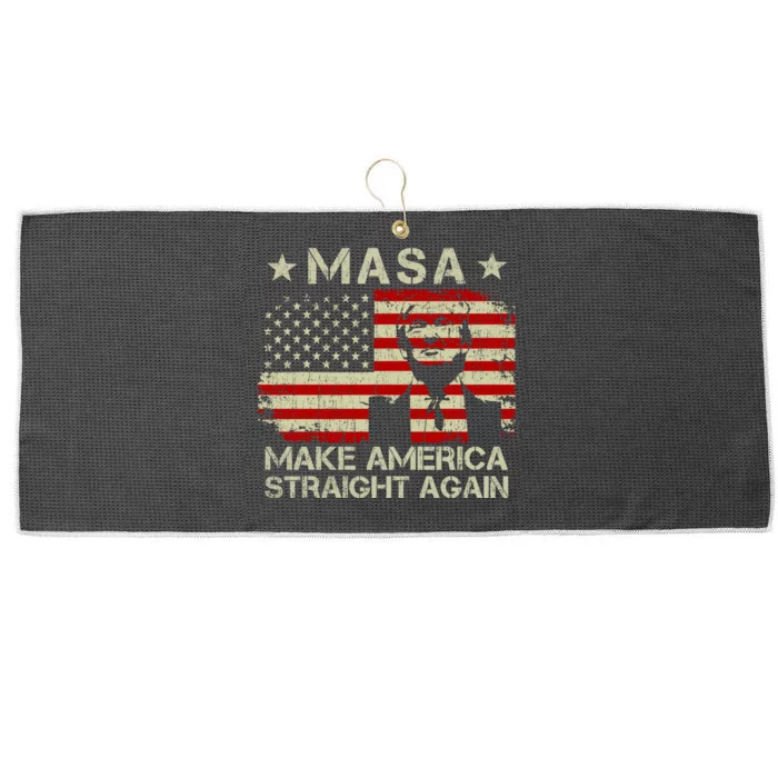 MASA Make America Straight Again Large Microfiber Waffle Golf Towel