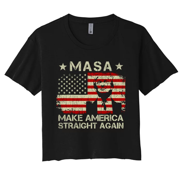 MASA Make America Straight Again Women's Crop Top Tee