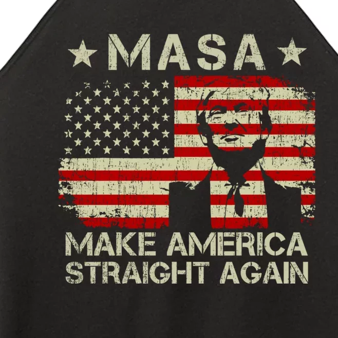 MASA Make America Straight Again Women’s Perfect Tri Rocker Tank