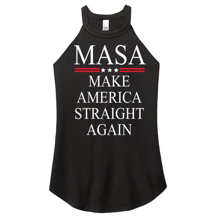 MASA Make America Straight Again Women’s Perfect Tri Rocker Tank