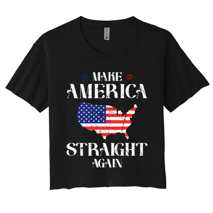 MASA Make America Straight Again Women's Crop Top Tee