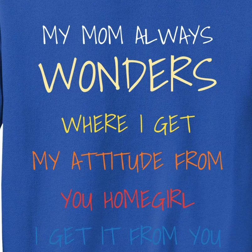 My Mom Always Wonders Where I Get My Attitude From Great Gift Cool Gift Sweatshirt