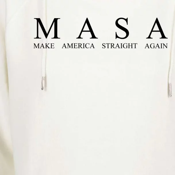 MASA Make America Straight Again Womens Funnel Neck Pullover Hood