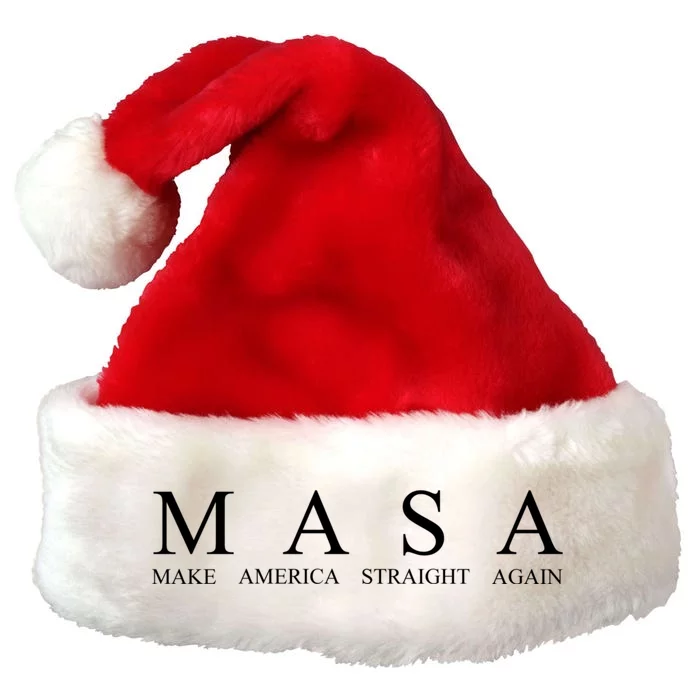 MASA Make America Straight Again Premium Christmas Santa Hat