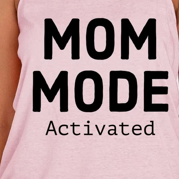 Mom Mode Activated Meaningful Gift Fun Mother's Day Sarcastic Mom Gift Women's Knotted Racerback Tank