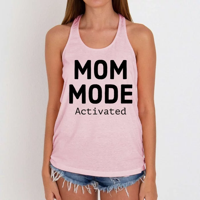 Mom Mode Activated Meaningful Gift Fun Mother's Day Sarcastic Mom Gift Women's Knotted Racerback Tank